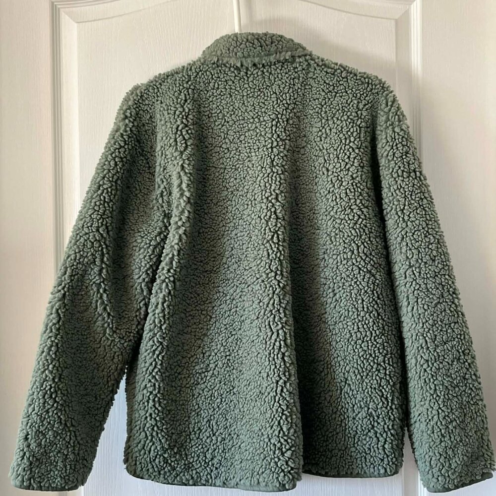 J.Crew Faux Sherpa Barn Jacket in a Sage Color Women's size Medium - Picture 5 of 7